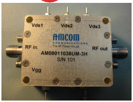 AM08011036UM-3H功率放大器模塊8 - 11GHz——X波段功率放大器模塊