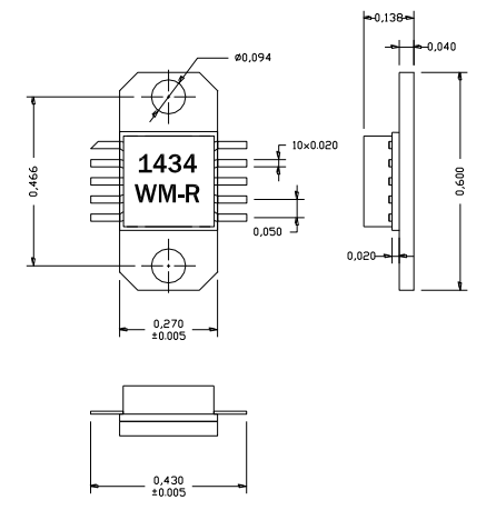 AM143440WM-EM-R L波段寬帶功率放大器
