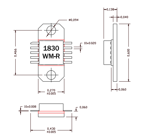 AM183031WM-EM-R L/S波段寬帶功率放大器
